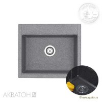 Мойка кухонная АКВАТОН Делия 60, графит Мойка кухонная АКВАТОН Делия 60, графит
